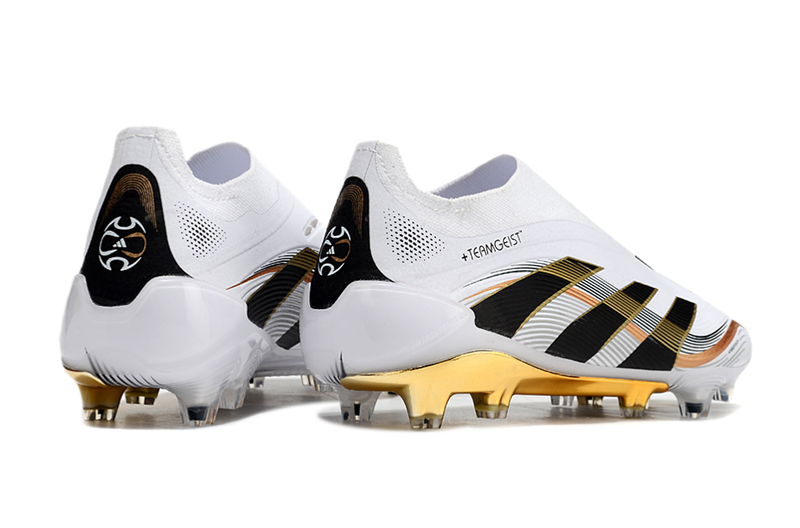 BOTA DE FUTBOL ADIDAS PREDATOR TONGUE FG ELITE - BLANCO/DORADA