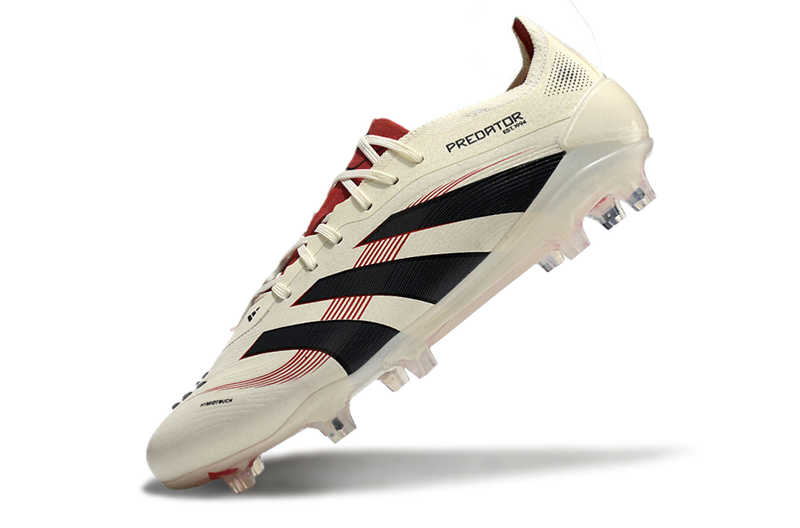 BOTA DE FUTBOL ADIDAS PREDATOR TONGUE FG ELITE - BLANCO/NEGRO