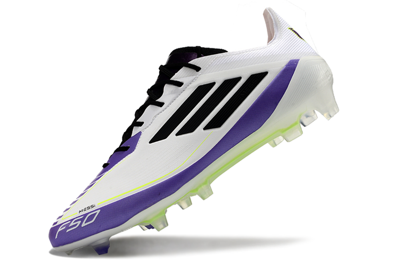 BOTA DE FUTBOL ADIDAS F50 ELITE FG - BLANCO/AZUL - Messi