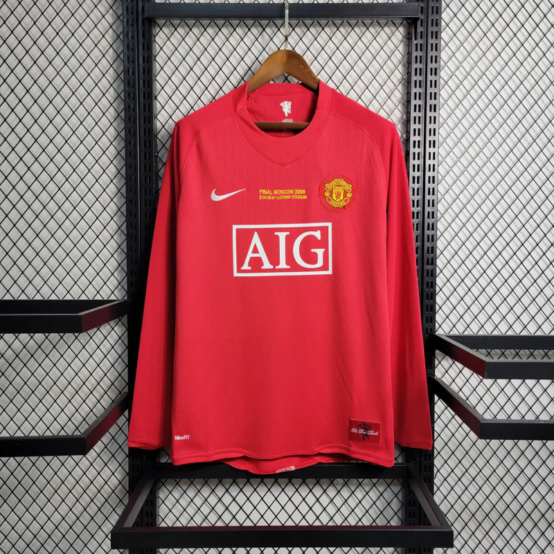 MANCHESTER UNITED I FINAL CHAMPIONS LEAGUE 2008 MANGA LARGA HOMBRE